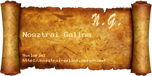 Nosztrai Galina névjegykártya